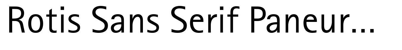 Rotis Sans Serif Paneuropean 55 Regular